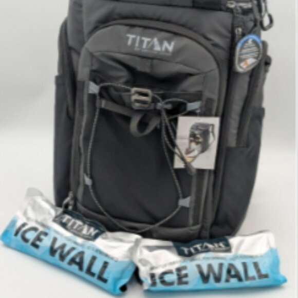 Titan 26-can Backpack Cooler Black With 2 Ice Walls - Picture 2 of 6